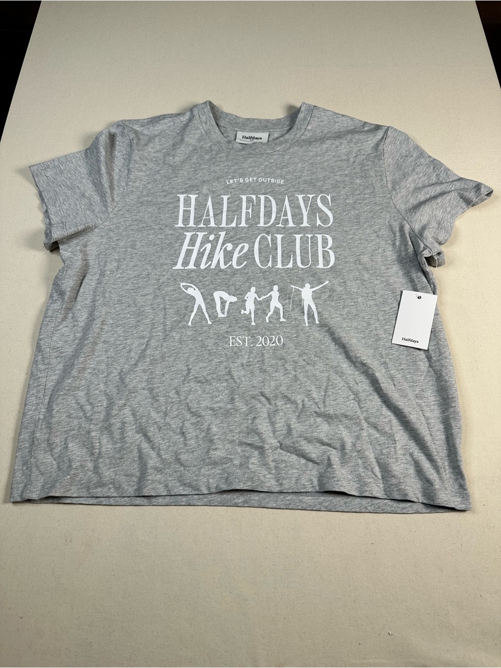 Halfdays Grey 'Hike Club' Graphic Long Sleeve Tee women’s medium